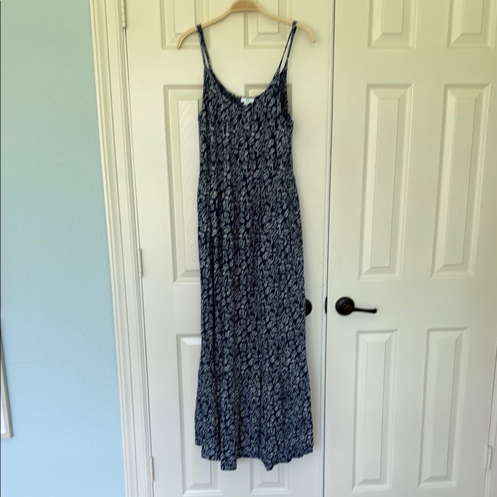 Dip- Elegant Blue Patterned Maxi Dress